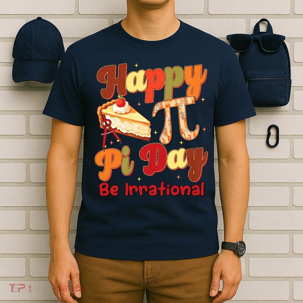 Happy Pi Day Pie Be Irrational Math Teacher T-Shirt