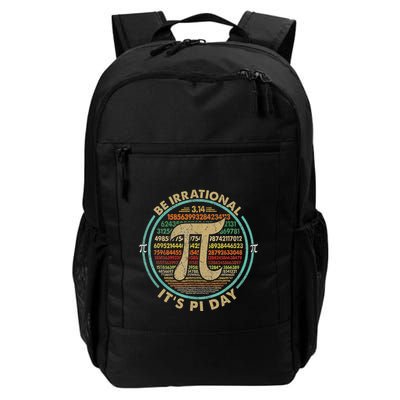 Happy Pi Day 3.14 Be Irrational ItS Pi Day Math Teacher Daily Commute Backpack