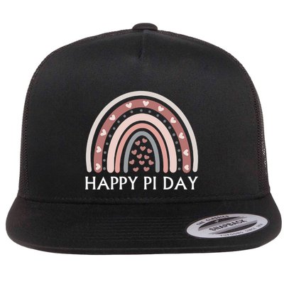 Happy Pi Day Geeky Math Nerdy Teacher Funny Pi Day Meaningful Gift Flat Bill Trucker Hat