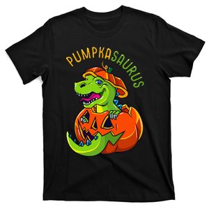 Halloween Pumpkasaurus Dinosaur Pumpkin Funny T rex T-Shirt