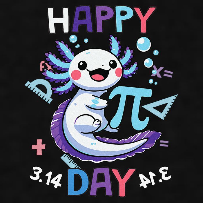 Happy Pi Day Funny Axolotl Questions Math Lovers Ladies PosiCharge Tri-Blend Wicking Tank