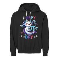 Happy Pi Day Funny Axolotl Questions Math Lovers Garment-Dyed Fleece Hoodie