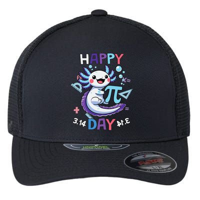 Happy Pi Day Funny Axolotl Questions Math Lovers Flexfit Unipanel Trucker Cap