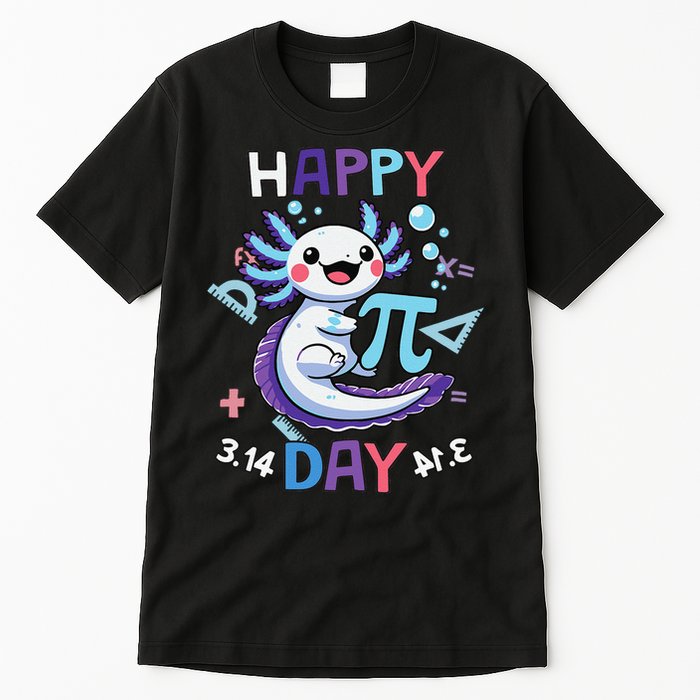 Happy Pi Day Funny Axolotl Questions Math Lovers Tall T-Shirt