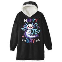 Happy Pi Day Funny Axolotl Questions Math Lovers Hooded Wearable Blanket
