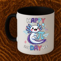 Happy Pi Day Funny Axolotl Questions Math Lovers Mug