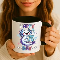Happy Pi Day Funny Axolotl Questions Math Lovers Mug