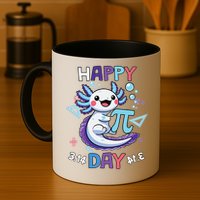 Happy Pi Day Funny Axolotl Questions Math Lovers Mug