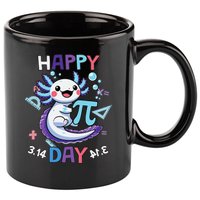 Happy Pi Day Funny Axolotl Questions Math Lovers 11oz C Handle Ceramic Mug