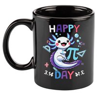 Happy Pi Day Funny Axolotl Questions Math Lovers 11oz C Handle Ceramic Mug