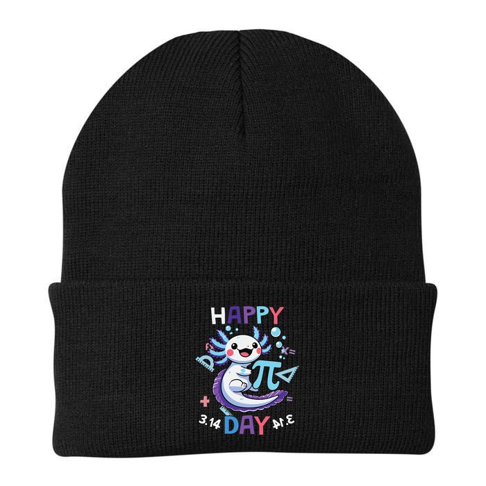 Happy Pi Day Funny Axolotl Questions Math Lovers Beanie