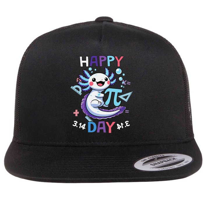 Happy Pi Day Funny Axolotl Questions Math Lovers Flatbill Hat