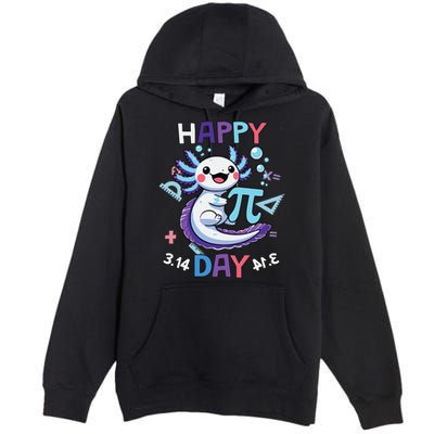 Happy Pi Day Funny Axolotl Questions Math Lovers Premium Pullover Hoodie