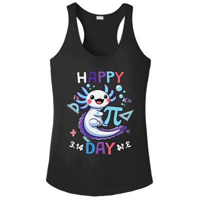 Happy Pi Day Funny Axolotl Questions Math Lovers Ladies PosiCharge Competitor Racerback Tank