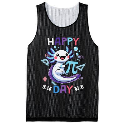 Happy Pi Day Funny Axolotl Questions Math Lovers Mesh Reversible Basketball Jersey Tank