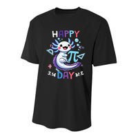 Happy Pi Day Funny Axolotl Questions Math Lovers Youth Performance Sprint T-Shirt