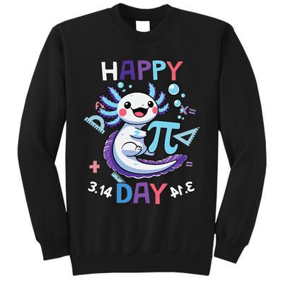 Happy Pi Day Funny Axolotl Questions Math Lovers Tall Sweatshirt
