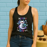 Happy Pi Day Funny Axolotl Questions Math Lovers Womens Tank Top