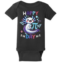 Happy Pi Day Funny Axolotl Questions Math Lovers Baby Bodysuit