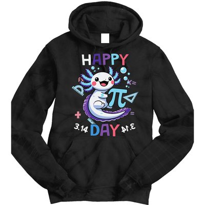 Happy Pi Day Funny Axolotl Questions Math Lovers Tie Dye Hoodie