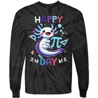 Happy Pi Day Funny Axolotl Questions Math Lovers Tie-Dye Long Sleeve Shirt