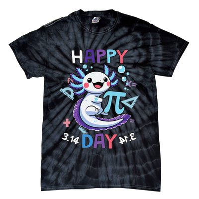 Happy Pi Day Funny Axolotl Questions Math Lovers Tie-Dye T-Shirt