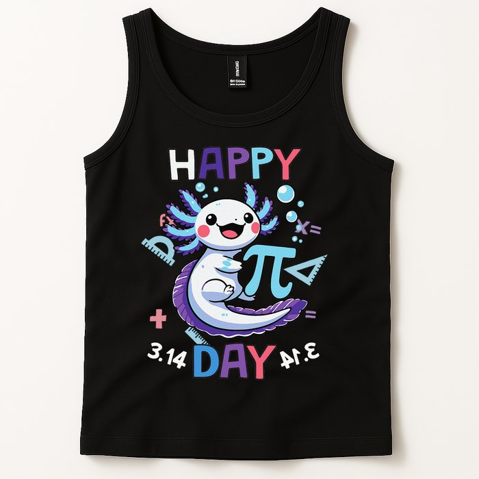 Happy Pi Day Funny Axolotl Questions Math Lovers Tank Top