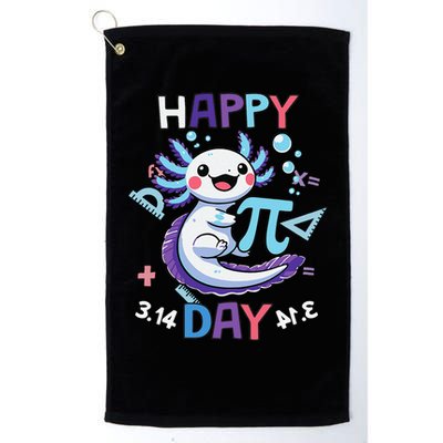 Happy Pi Day Funny Axolotl Questions Math Lovers Golf Towel