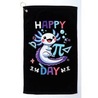 Happy Pi Day Funny Axolotl Questions Math Lovers Golf Towel