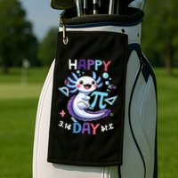 Happy Pi Day Funny Axolotl Questions Math Lovers Golf Towel