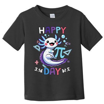 Happy Pi Day Funny Axolotl Questions Math Lovers Toddler T-Shirt