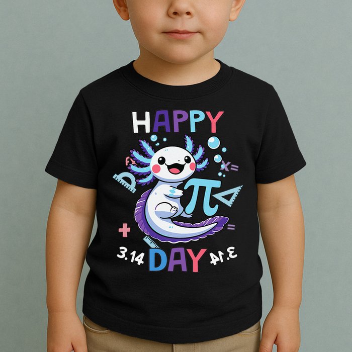 Happy Pi Day Funny Axolotl Questions Math Lovers Toddler T-Shirt
