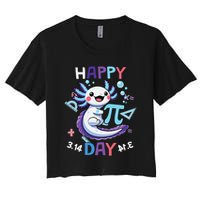 Happy Pi Day Funny Axolotl Questions Math Lovers Crop Top