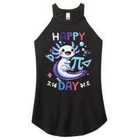Happy Pi Day Funny Axolotl Questions Math Lovers Women's Perfect Tri Rocker Tank