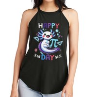 Happy Pi Day Funny Axolotl Questions Math Lovers Women's Perfect Tri Rocker Tank
