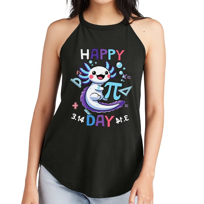 Happy Pi Day Funny Axolotl Questions Math Lovers Women's Perfect Tri Rocker Tank