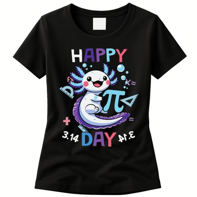 Happy Pi Day Funny Axolotl Questions Math Lovers Womens T-Shirt