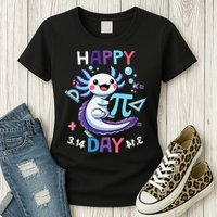 Happy Pi Day Funny Axolotl Questions Math Lovers Womens T-Shirt
