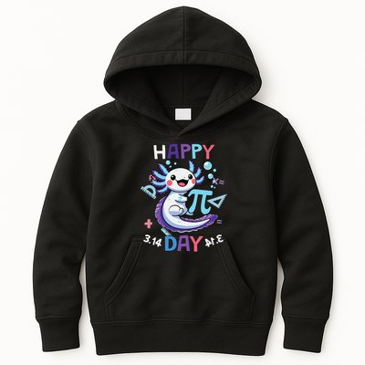 Happy Pi Day Funny Axolotl Questions Math Lovers Kids Hoodie