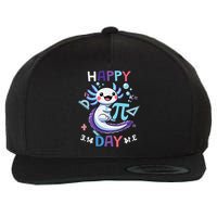 Happy Pi Day Funny Axolotl Questions Math Lovers Wool Snapback Cap
