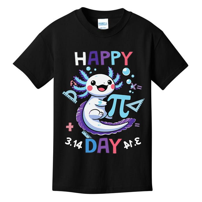 Happy Pi Day Funny Axolotl Questions Math Lovers Kids T-Shirt
