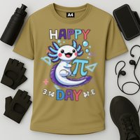 Happy Pi Day Funny Axolotl Questions Math Lovers Performance Shirt