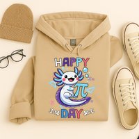 Happy Pi Day Funny Axolotl Questions Math Lovers Hoodie