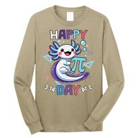 Happy Pi Day Funny Axolotl Questions Math Lovers Long Sleeve Shirt