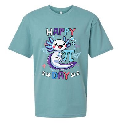 Happy Pi Day Funny Axolotl Questions Math Lovers Sueded Cloud Jersey T-Shirt