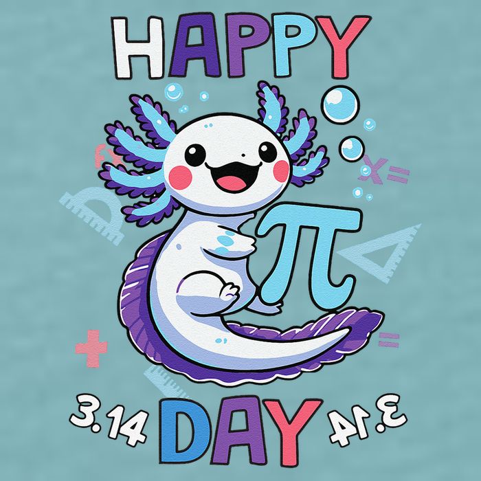 Happy Pi Day Funny Axolotl Questions Math Lovers Sueded Cloud Jersey T-Shirt