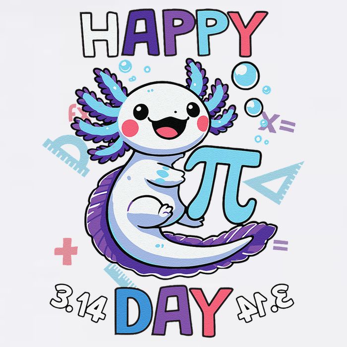 Happy Pi Day Funny Axolotl Questions Math Lovers Garment-Dyed Sweatshirt