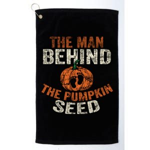 Halloween Pregnancy Dad The Behind The Pumpkin Seed Gift Platinum Collection Golf Towel