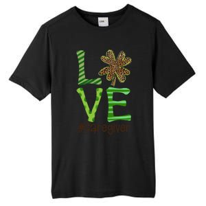 Happy Patrick's Day Love Caregiver Nurse Irish And Leopard Gift Tall Fusion ChromaSoft Performance T-Shirt