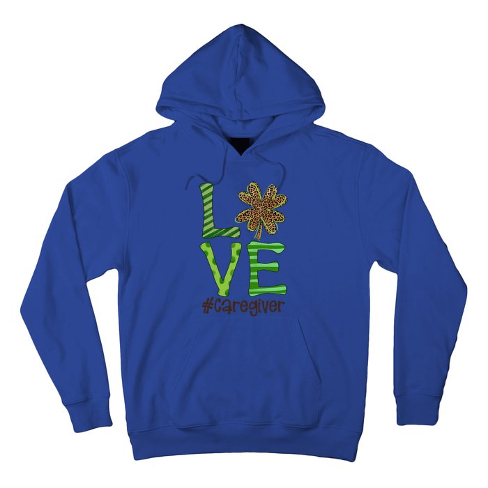 Happy Patrick's Day Love Caregiver Nurse Irish And Leopard Gift Hoodie